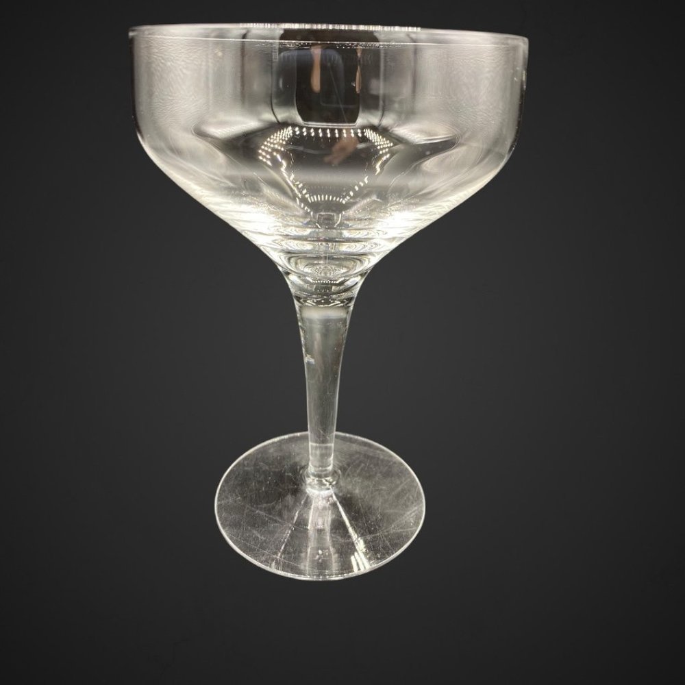 Orrefors Rhapsody Clear Champagne / Sherbert Glass Discontinued Blown Glass Stem